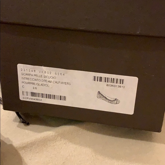 Bottega Veneta Snakeskin Trim Intrecciato Flats - Picture 11 of 11